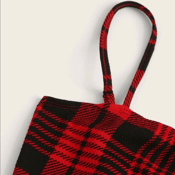 Two Tone Tartan Pattern Dress - Picture 4 of 4